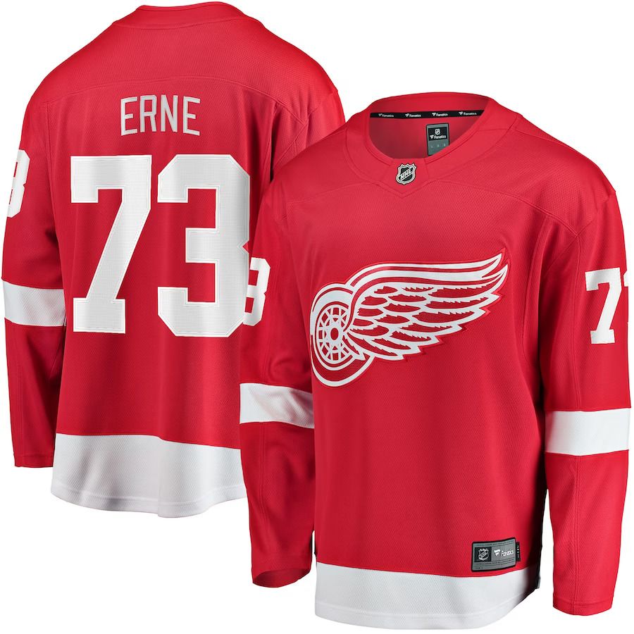 Men Detroit Red Wings #73 Adam Erne Fanatics Branded Red Home Breakaway Player NHL Jersey->women nhl jersey->Women Jersey